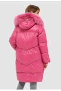 Winter down Jacket Mila Nova K-117 raspberry