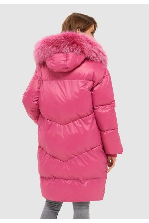 Winter down Jacket Mila Nova K-117 raspberry