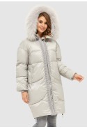 Winter down Jacket Mila Nova K-117 light grey