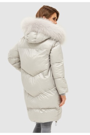 Winter down Jacket Mila Nova K-117 light grey