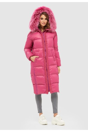 Winter down Jacket Mila Nova K-119 raspberry