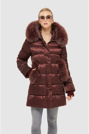 Winter down Jacket Mila Nova K-87 Bordeaux