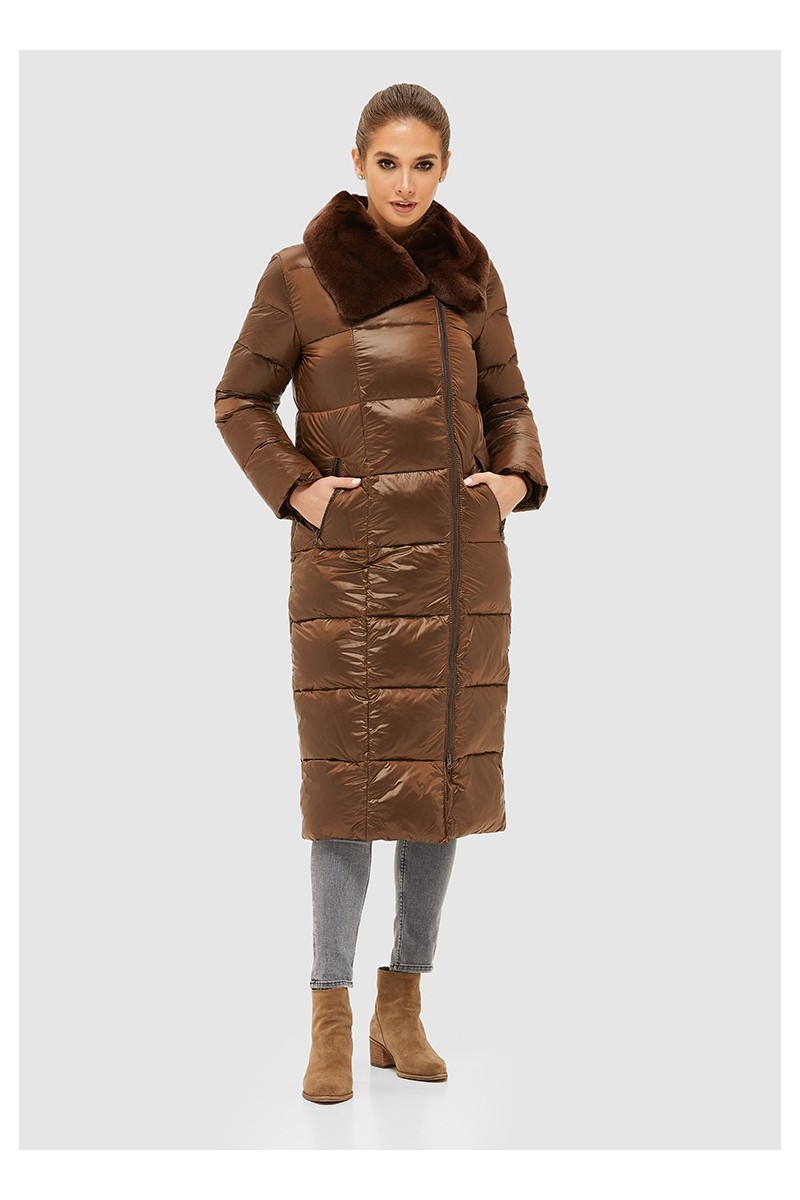 Winter down Jacket Mila Nova K-90 chocolate