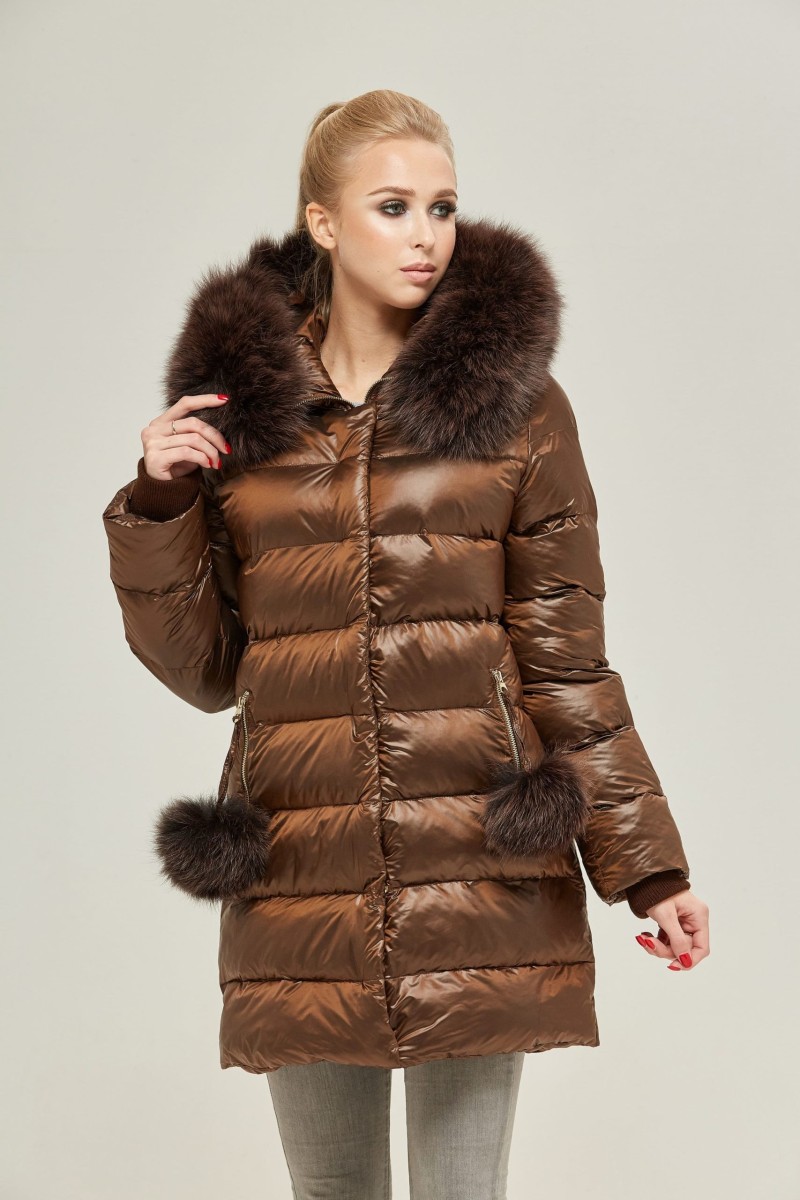 Winter down Jacket Mila Nova K-88 chocolate