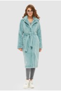 Winter Fur Coat Mila Nova PV-101 turquoise