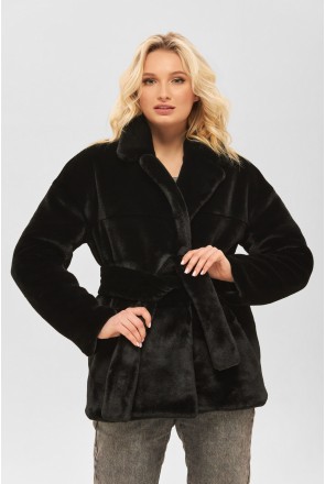 Winter Fur Coat Mila Nova K-175 black