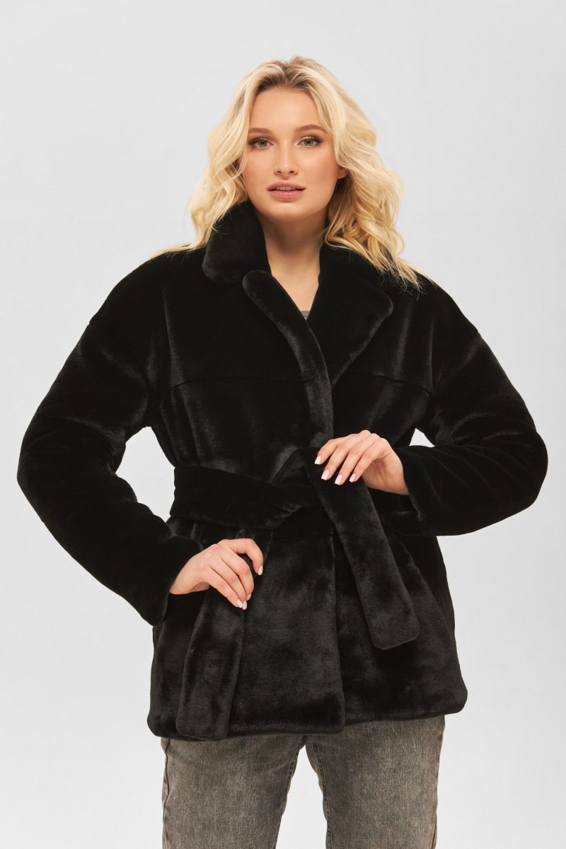 Winter Fur Coat Mila Nova K-175 black