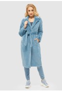 Winter Fur Coat Mila Nova PV-101 blue