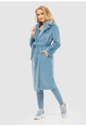 Winter Fur Coat Mila Nova PV-101 blue