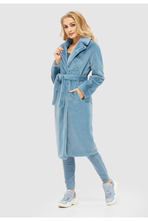 Winter Fur Coat Mila Nova PV-101 blue