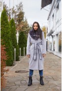 Winter Fur Coat Mila Nova PV-192 lilac