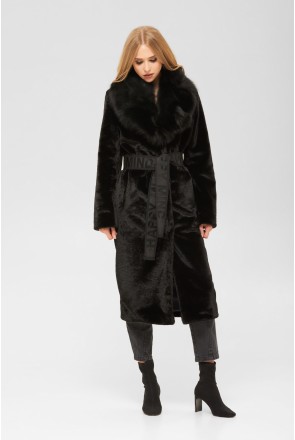 Winter Fur Coat Mila Nova PV-192 black