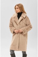 Winter Fur Coat Mila Nova PV-213 beige