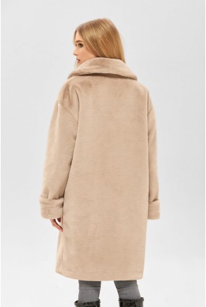 Winter Fur Coat Mila Nova PV-213 beige