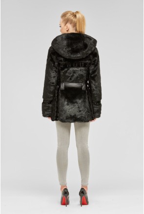 Winter Fur Coat Mila Nova W-11 black