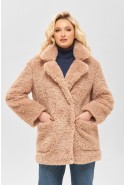 Winter Fur Coat Mila Nova PV-92 pink