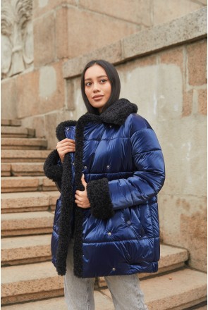 Winter Jacket Mila Nova K-160,1 blue