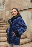 Winter Jacket Mila Nova K-160,1 blue