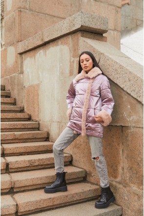 Winter Jacket Mila Nova K-160,1 pink