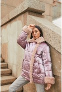 Winter Jacket Mila Nova K-160,1 pink