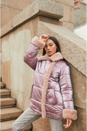 Winter Jacket Mila Nova K-160,1 pink