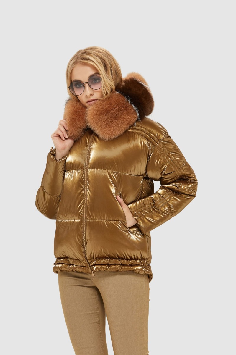 Winter Jacket Mila Nova K-104 gold