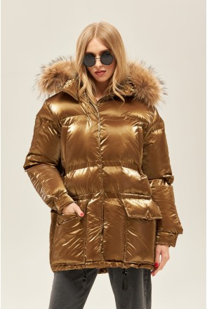 Winter Jacket Mila Nova K-128 gold