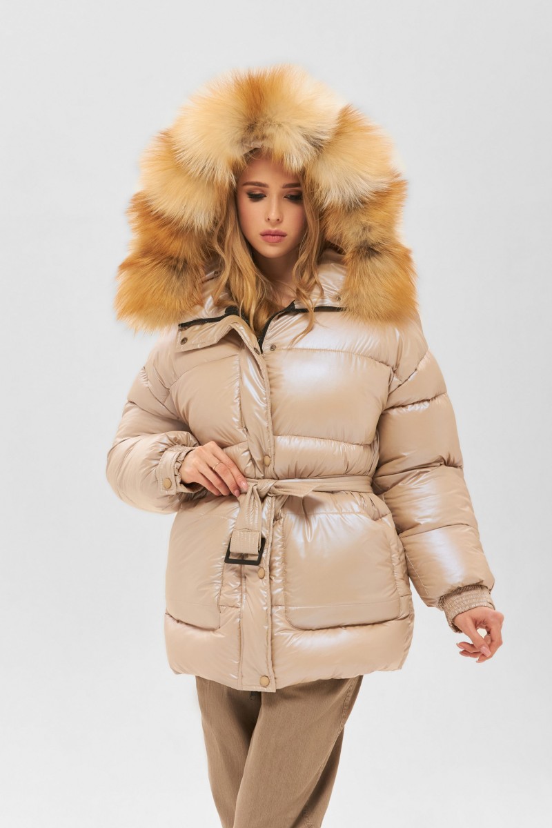 Winter Jacket Mila Nova K-183 beige