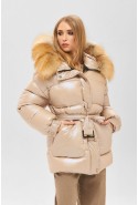 Winter Jacket Mila Nova K-183 beige