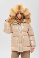 Winter Jacket Mila Nova K-183 beige