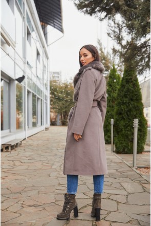 Winter Coat Mila Nova PV-217 cappuccino