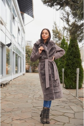 Winter Coat Mila Nova PV-217 cappuccino