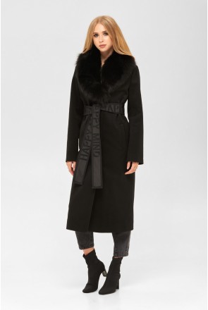 Winter Coat Mila Nova PV-192 in black