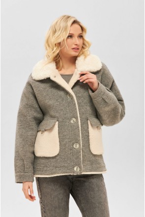 Winter Coat Mila Nova PV-221 grey