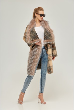 Winter Coat Mila Nova PV-32k ex beige check