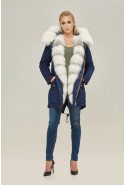 Winter Parka Mila Nova P-16ex blue+white