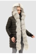 Winter Parka Mila Nova P-88 black+ white Fur