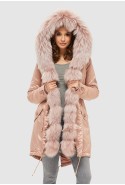 Winter Parka Mila Nova P-96ex+raccoon pink