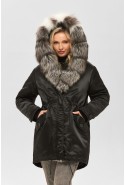 Winter Parka Mila Nova P-96ex black + black Fur