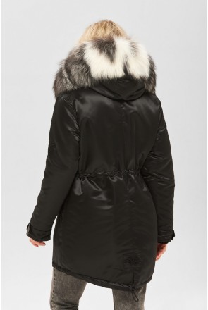 Winter Parka Mila Nova P-96ex black + black Fur