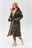 Winter Raincoat Mila Nova PV-219 black+leopard