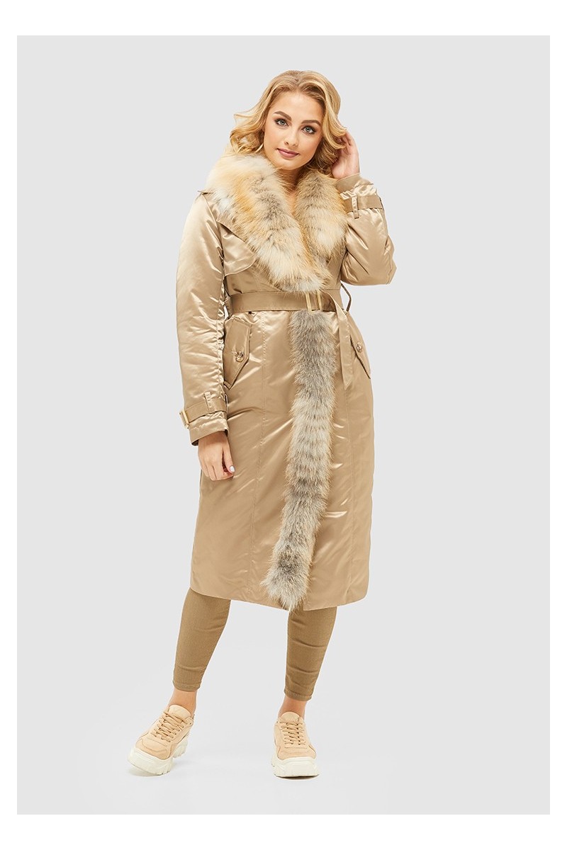 Winter Raincoat Mila Nova K-114ex beige