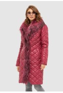 Winter Raincoat Mila Nova K-118 raspberry