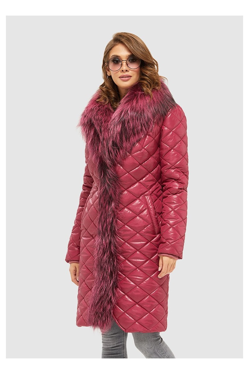 Winter Raincoat Mila Nova K-118 raspberry