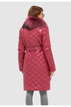 Winter Raincoat Mila Nova K-118 raspberry