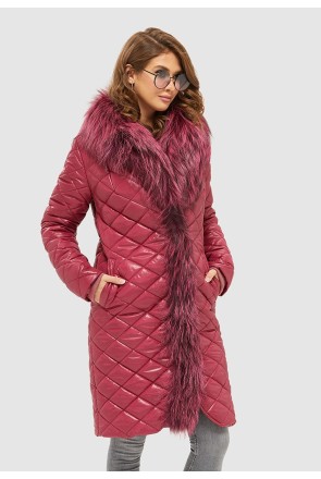 Winter Raincoat Mila Nova K-118 raspberry