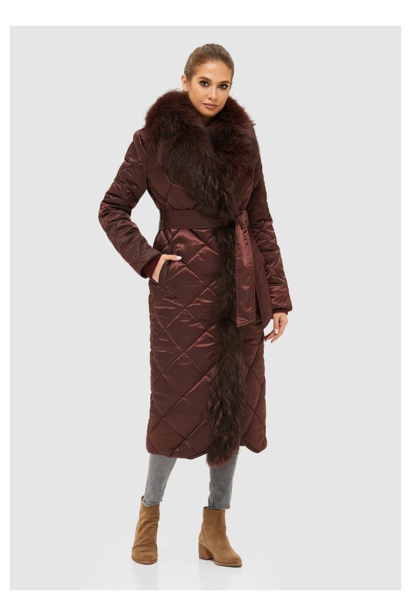 Winter Raincoat Mila Nova K-131 Bordeaux