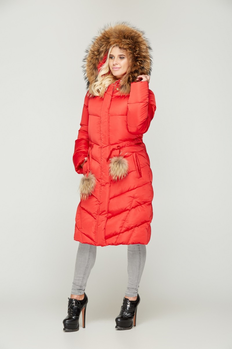 Winter down Jacket Mila Nova K-49 red