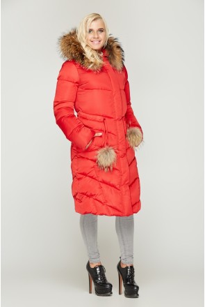 Winter down Jacket Mila Nova K-49 red