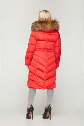 Winter down Jacket Mila Nova K-49 red